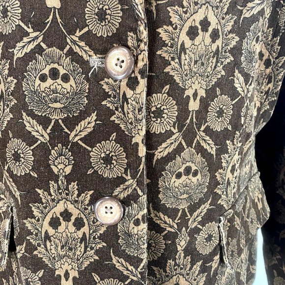 Willi Smith Brown Corduroy Two-Button Blazer Sz 14 - Picture 6 of 11